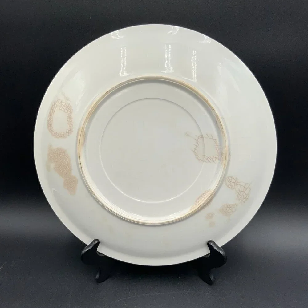 Antique Japanese Blue & White Plate Lake Towada Japan 12 1/2" Diameter - Picture 5 of 5
